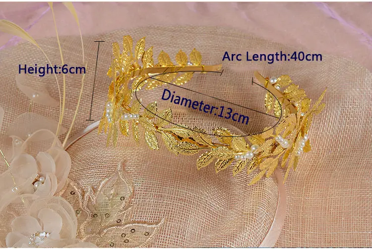 Женские украшения в стиле бохо, повязка на голову с листьями, Золотая Корона, тиара, золотые повязки на голову, Feuille или Couronne Cheveux, повязка на голову HG077