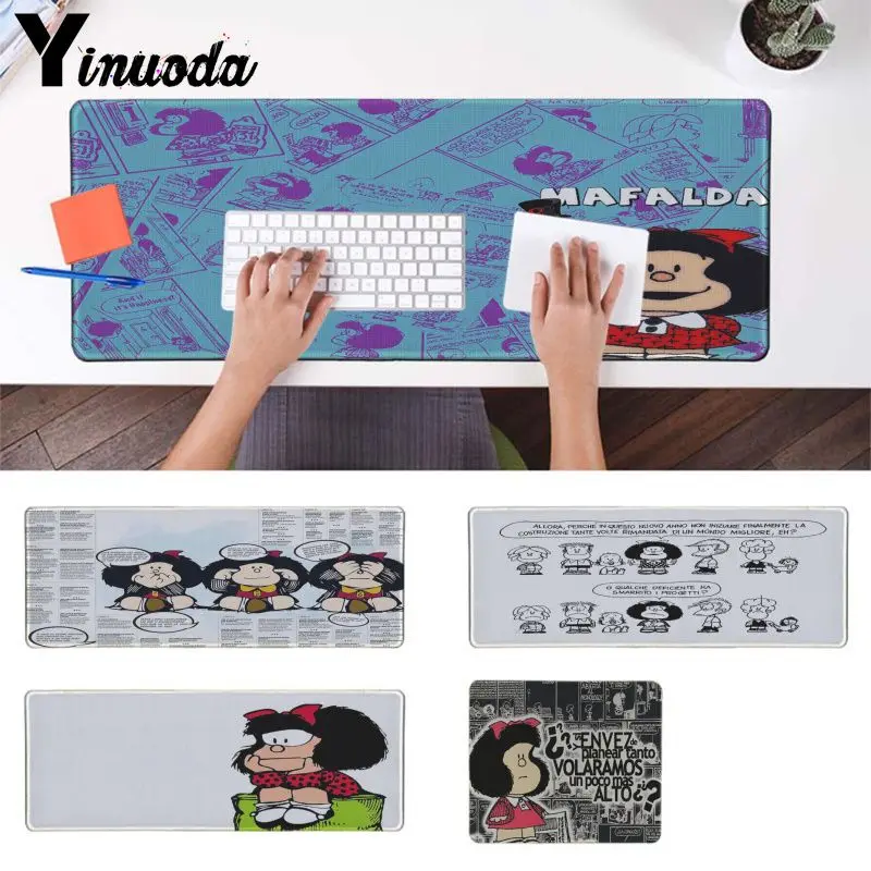 

Yinuoda New Naughty Mafalda Gaming Player desk laptop Rubber Mouse Mat Decorative desktop best seller gaming mousepad as gift