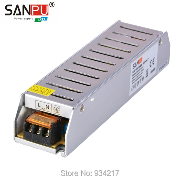 SANPU SMPS Светодиодный источник питания 60 Вт 12 В 5A переменный ток 100 240 импульсный