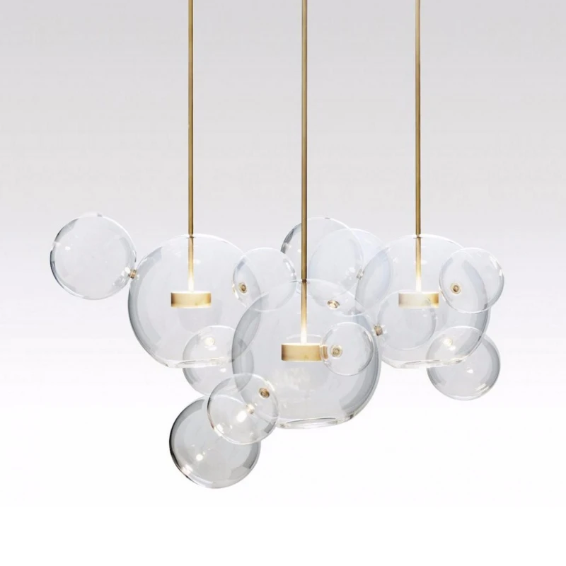 

Modern Clear Glass Led Pendant Lamp Soap Bubble Ball Fixtures Indoor Lighting Lustre luminaria Hanging Lamp