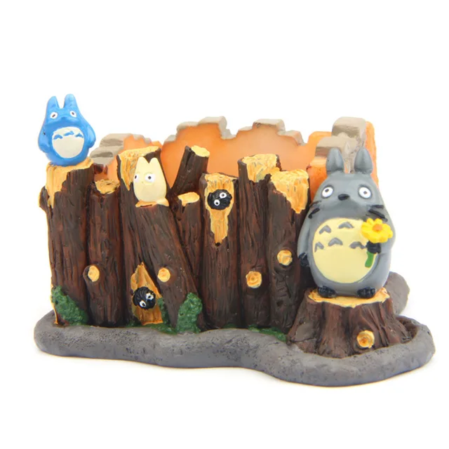 studio ghibli my neighbo totoro figures toys resin fence stand totor