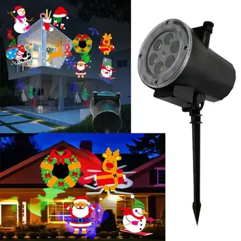 

LED Christmas Lights Holiday Lighting Outdoor Garden Decoration Festival Projection Lamp Lawn Lanterns Stage Laser Lamps