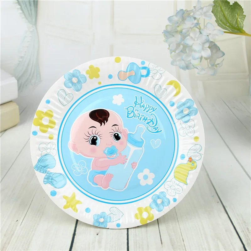 FANLUS 7inch colorful dots wave point disposable paper plates party tray Valentine Birthday Wedding Tableware cake barbecue (12)