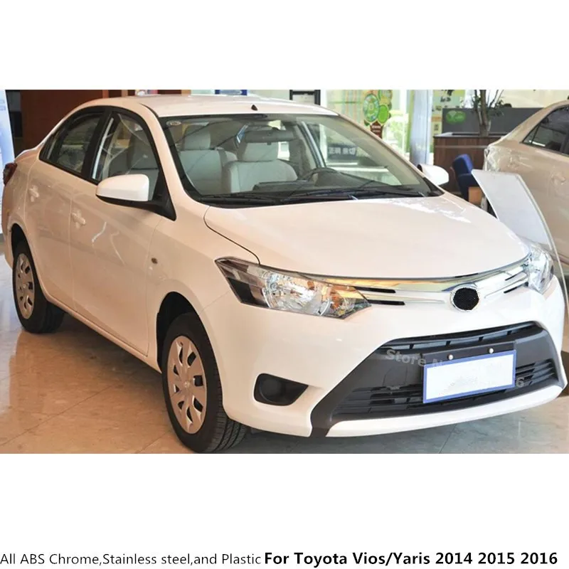 2 шт. хромированные панели для Toyota Vios/Yaris/sedan 2014 2015 2016|lamp frame|abs chrome2016 car |