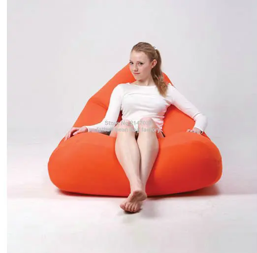 Elegant Cobalt blue bean bag chair, adults outdoor beanbag sofa seat furniture