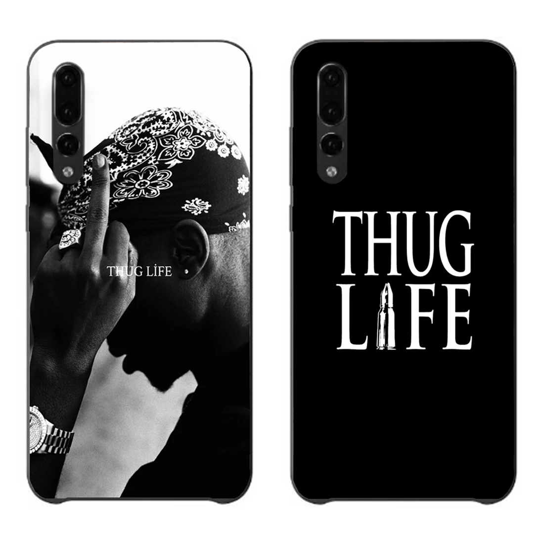 

DK For huawei p20 lite p10 p8 p9 series aesthetic 2019 phone case 2Pac THUG LIFE Hip hop king fashion new Black Sotf TPU Coque