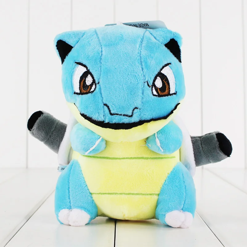 Аниме Домашние животные плюшевые игрушки Mew Ampharos Blastoise Wobbuffet Lickitung Poipole мягкие куклы подарок для детей - Цвет: 18cm Blastoise