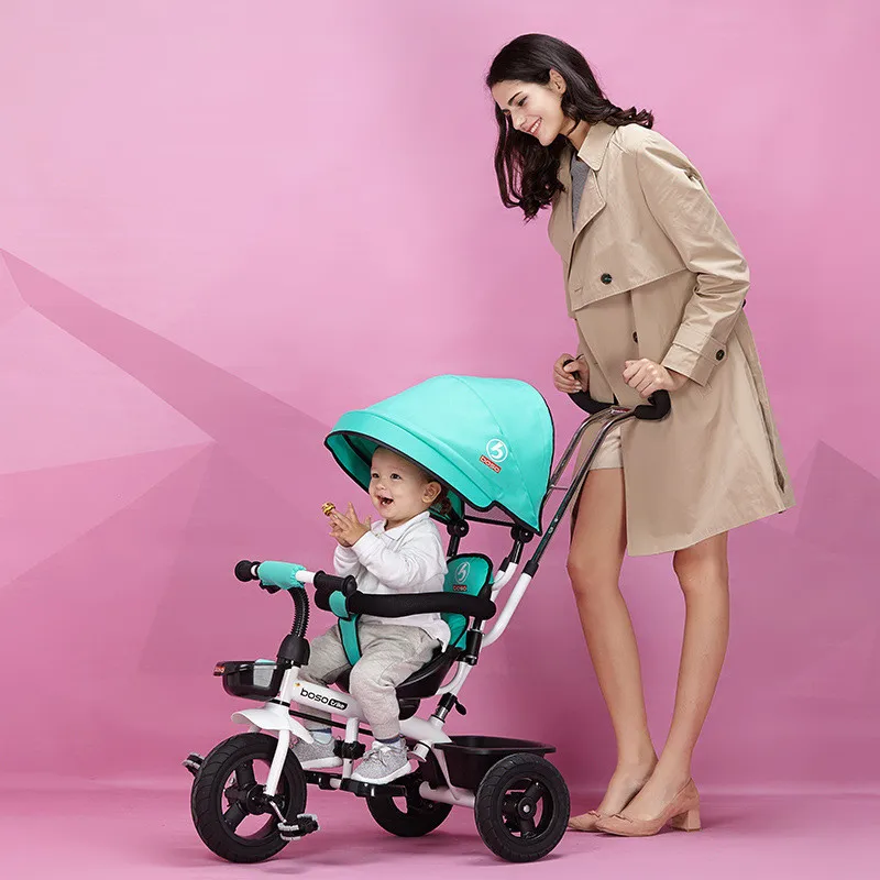 Empurrar o Bebê Carrinho de Bebê Lidar com Crianças Triciclo do Navio Venda Quente Assento 360 Graus Girados Criança Multicolor Bicicleta Commutatable da Gota Livre 2 tricycle baby strollers