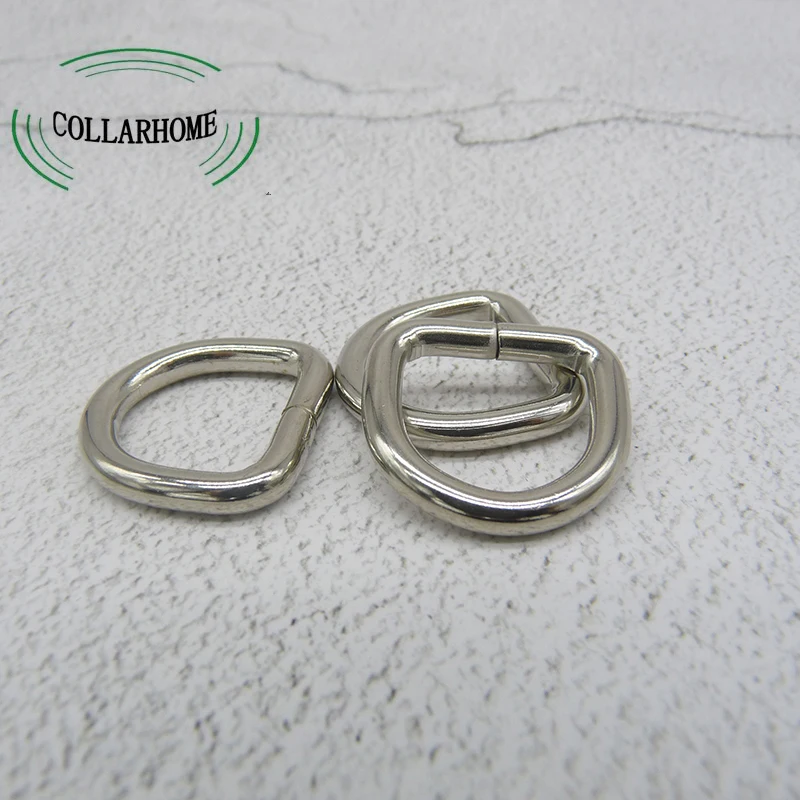 

20 Pcs/Lot Silver Dee Rings 5/8Inch(15mm) for Leather Bags Metal Crafts Pet Collars Diy Dog Collar Accessories Durable Buckle