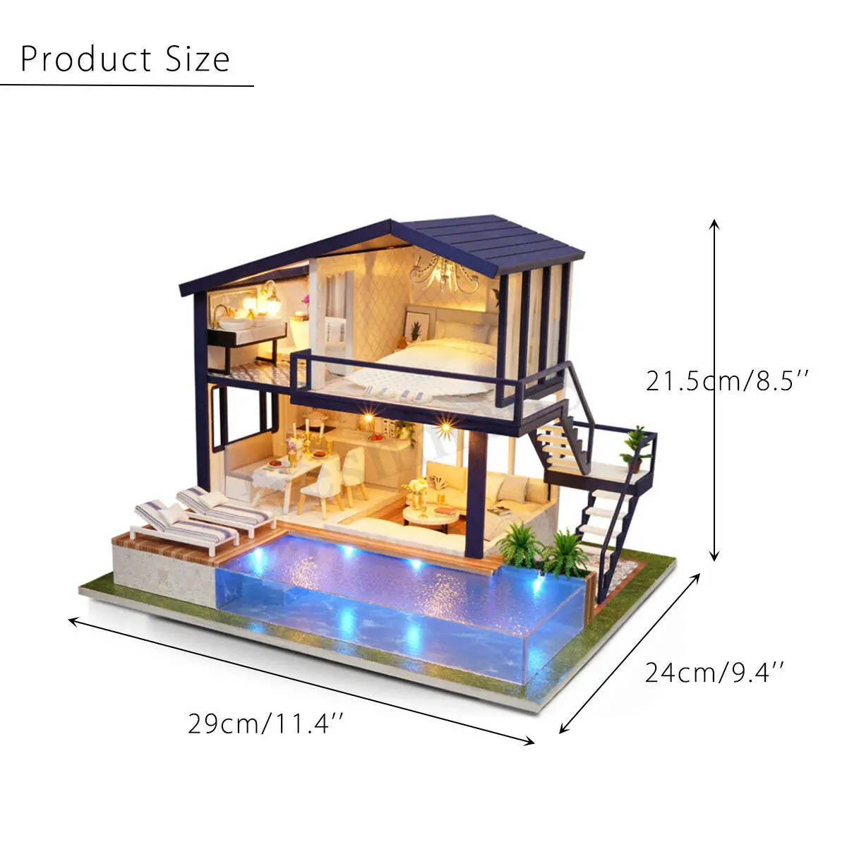 Новая девочка DIY 3D Деревянный мини кукольный домик раз квартира кукольный дом мебель развивающие игрушки мебель для детей любовь подарок