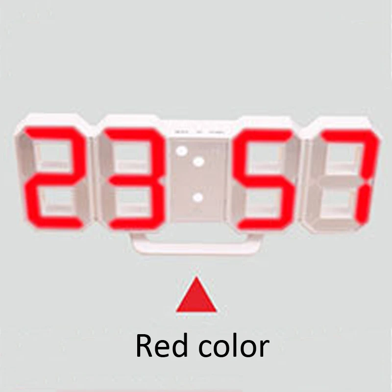Пробуждения светодиодный 24 часа Дисплей часы Современный цифровой светодиодный настенные часы свет белый 3 режима регистрации Aclock Повтор