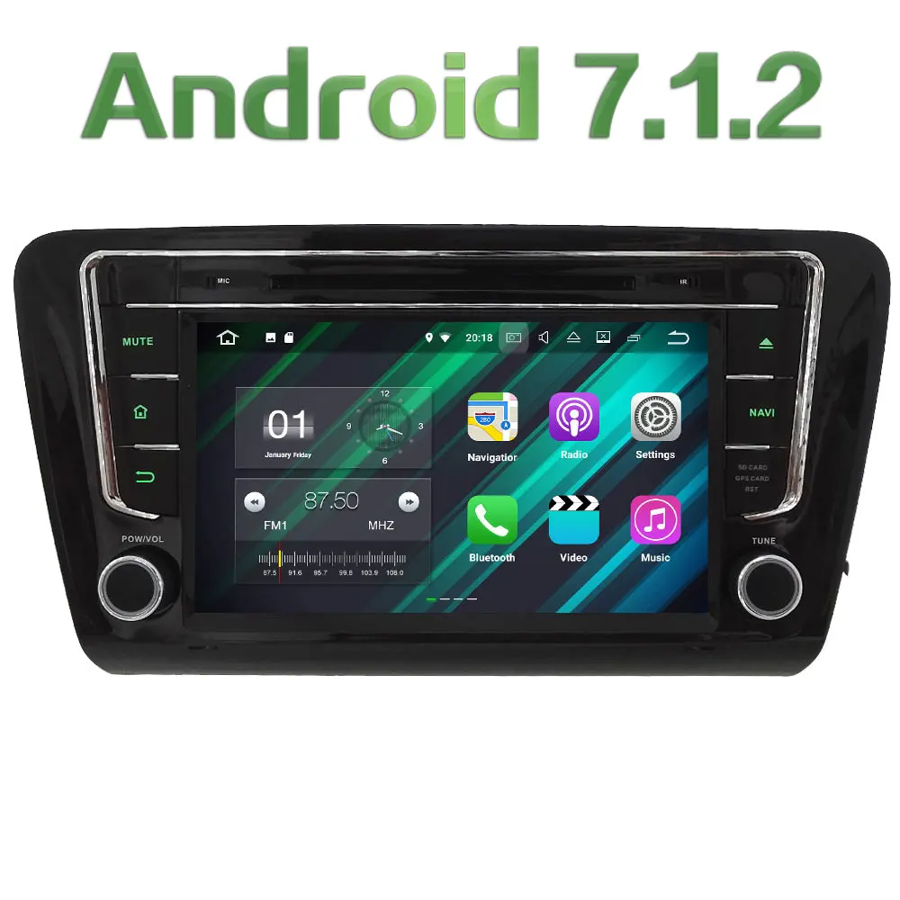 

8'' Android 7.1 Quad Core 4G 2GB RAM 32GB ROM BT Car DVD Multimedia Player Radio Stereo for Skoda Octavia A7 2014 2015 2016 2017