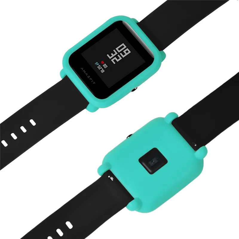 7 в 1 ремешок для смарт часов Xiaomi Huami Amazfit Bit BIP силиконовые полоски + мягкий чехол 5