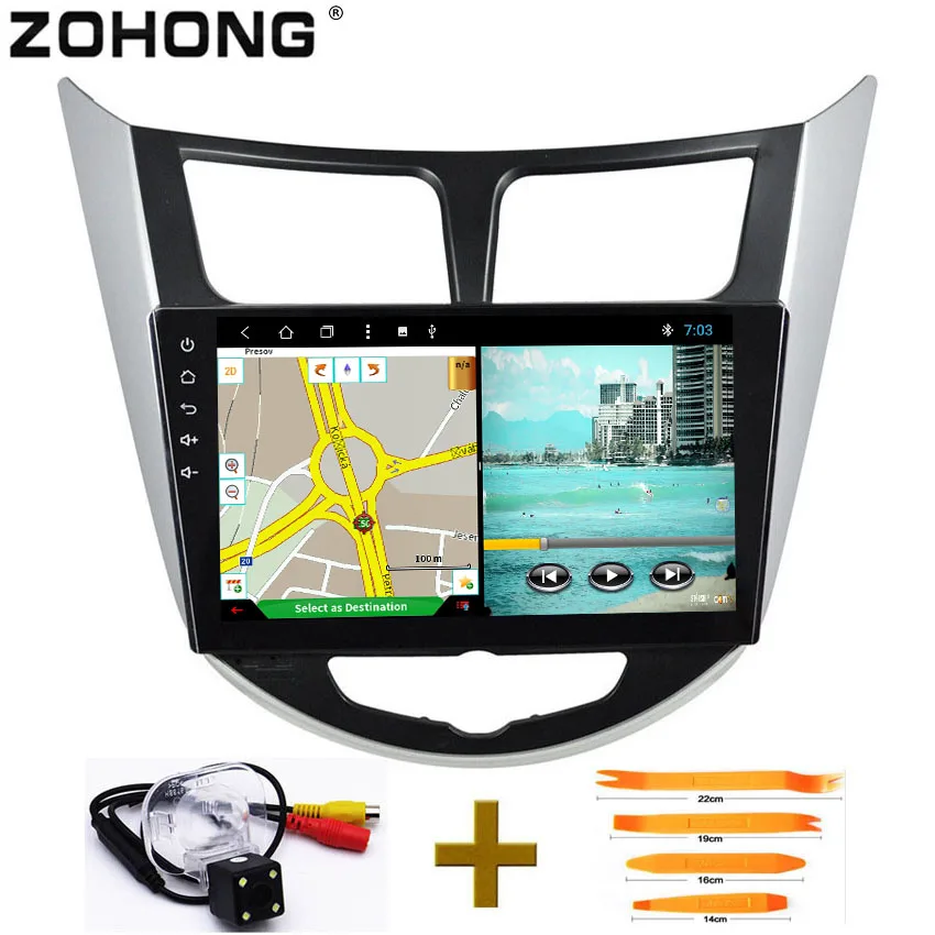 

Android 9.0 RAM2Gb for Solaris Car multimedia player for Hyundai Solaris Accent autoradio car gps navigation radio stereo BT I25