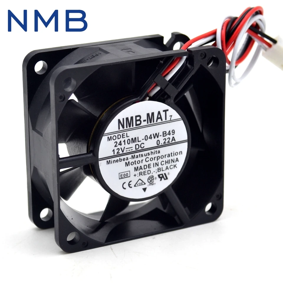 

New and Original 2410ml-04w-B49 6025 6cm 12v 0.22A third line double ball bearing fan speed for NMB 60 * 60 * 25 mm