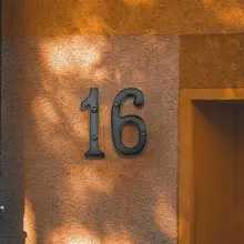 Металлические цифровые цифры и алфавит литой железный дом знак для двери DIY кафе Настенный декор семейный Декор Двери