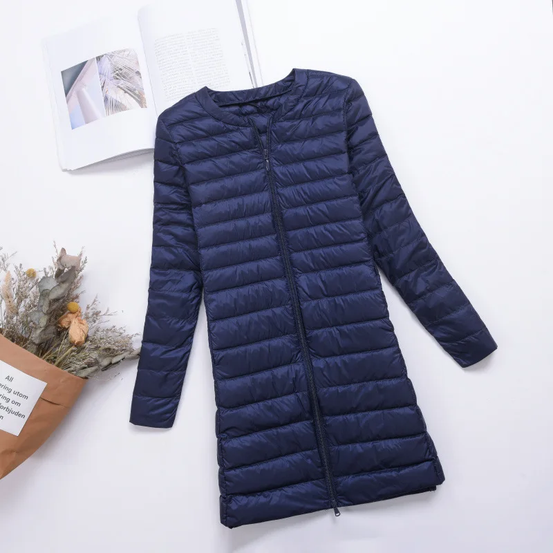 Women Winter Coat 2019 New Ultra Light 90% White Duck Down Jackets Slim Portable Female Long Puffer