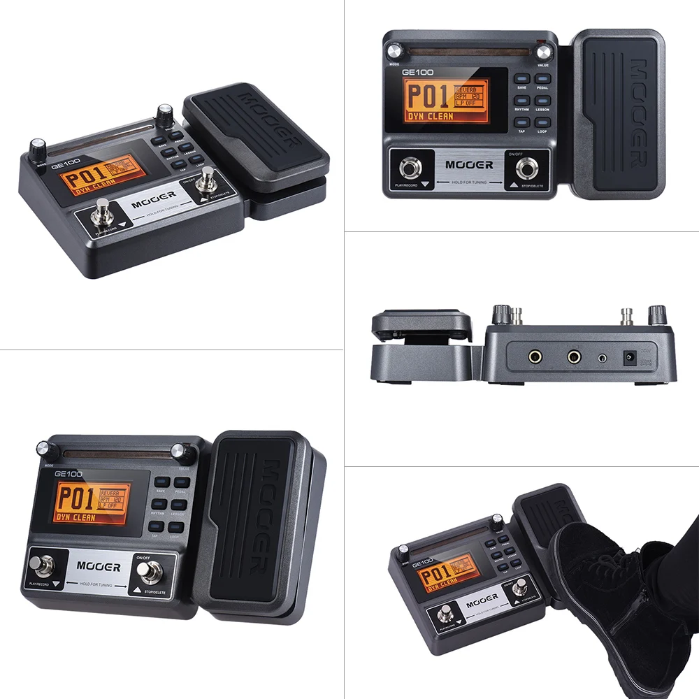 MOOER GE100 Ÿ Ƽ Ʈ μ    ڵ ڽ , LCD ÷ Ÿ ׼ PE100
