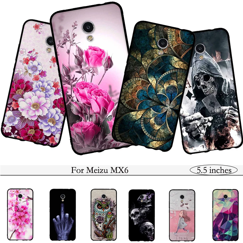 

Case For Meizu MX6 MeizuMx6 Case Cover Soft Silicone Cartoon Phone Cover For Meizu MX6 Soft TPU Bags Capa for Meizu MX6 fundas