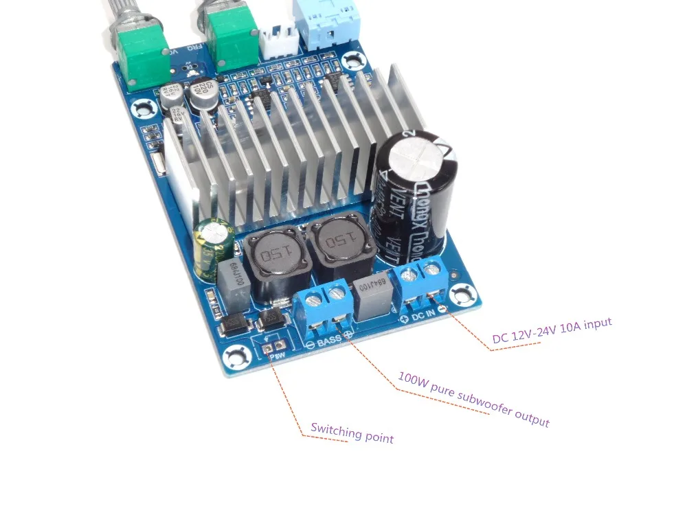 Моно TPA3116 сабвуфер громкоговоритель усилитель плата поддержка 100 Вт Чистый Бас выход автомобильный домашний сабвуфер усилитель доска