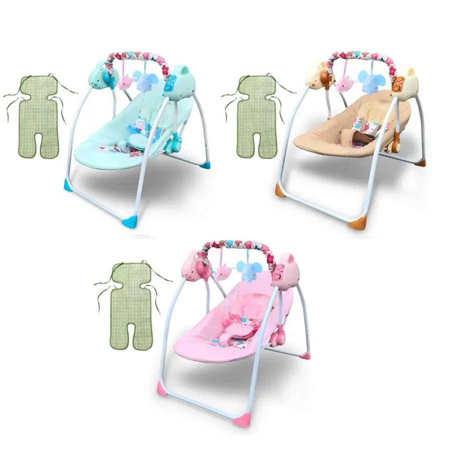 Электрические качели для ребенка колыбель с музыкой Bluetooth дистанционное управление Регулировка новорожденных качели стул спальная кроватка