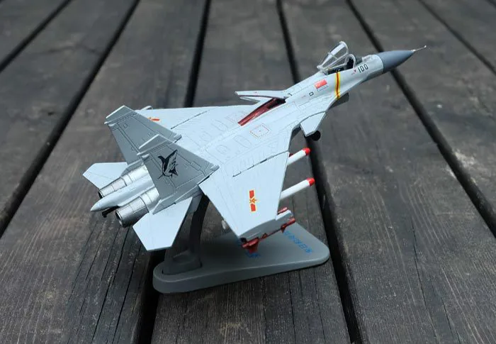 1:100 Jian-15 Fighter Alloy Finished Product Model J15 Flying Shark Liaoning Carrier Aircraft Airplane Military Gift Ornaments