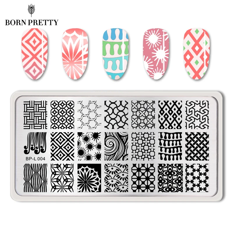 

BORN PRETTY Kaleidoscope Designs Nail Art Stamp Template Image Plate Stamping Plates for Nails BP-L004