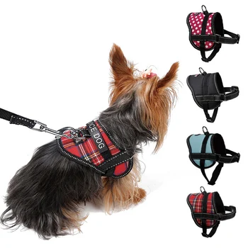 Adjustable Soft Breathable Dog Harness Reflective Pet Vest Rope Small Dog Chest Strap Leash Set Collar Leads Harness S M L