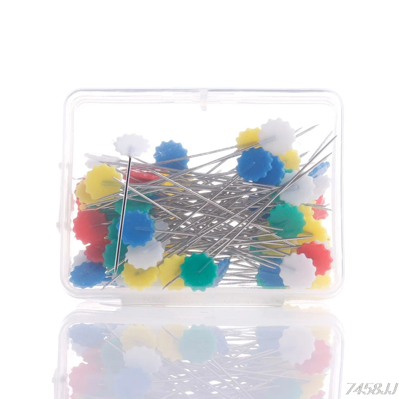 

100Pcs Patchwork Craft Flower Button Head Pins Quilting Tool Sewing Accessories G03 Drop ship
