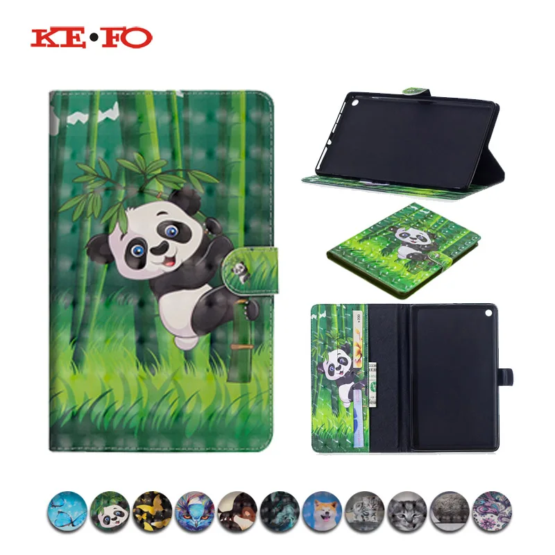 For Amazon Kindle Fire HD8 2017 7th Generation 8 inch Tablet Case Painted PU Leather Funda Cover for Kindle Fire HD8 2016 6th Shell Cases (1)