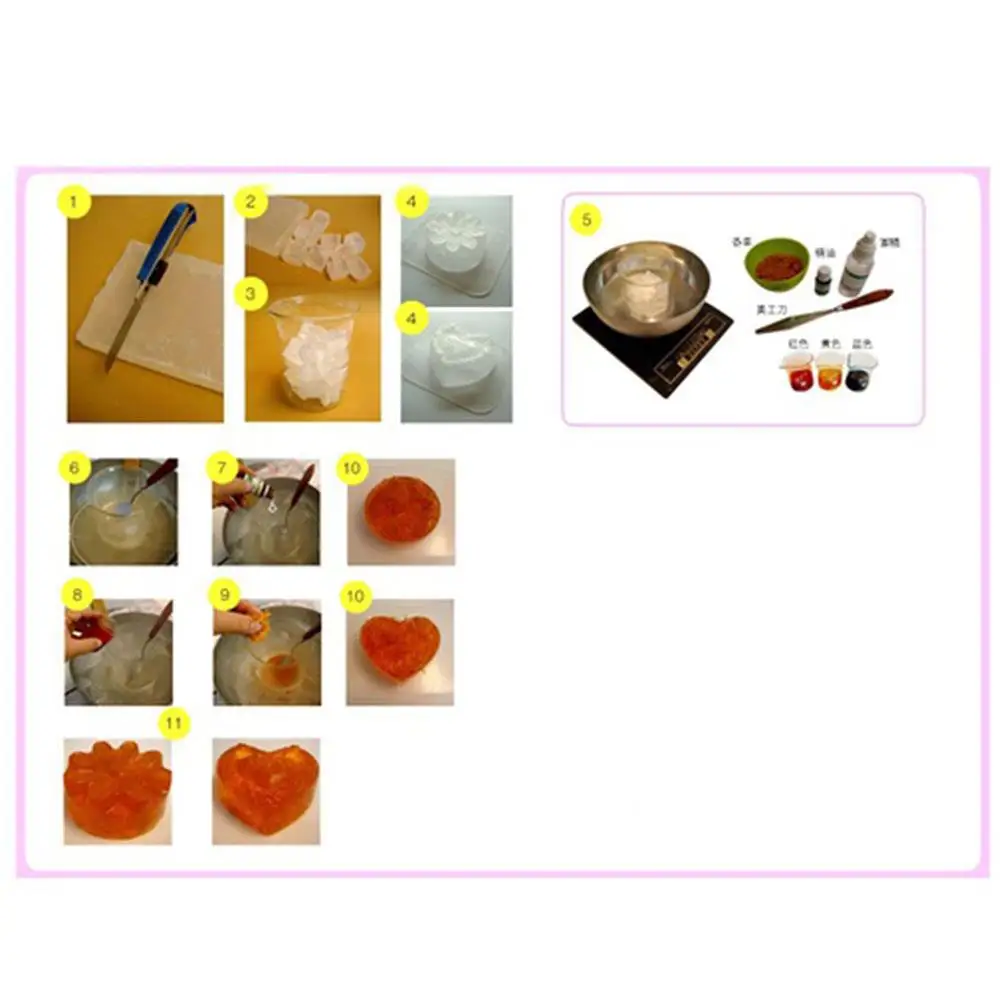 DIY Soap Making Base Saft Transparent Clear Raw Materials Handmade Soap Base Face Washing 100g Hand Making Soap Health Care