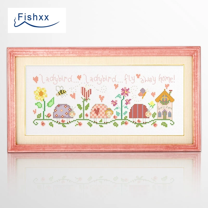 Fishxx Cross Stitch Kit Eropa Majalah Crazy100 1 Ladybug Kartun Anak Room Bedroom Lukisan Rumah Cross Stitch Kits Stitching Kit Cross Stitchcartoon Cross Stitch Aliexpress
