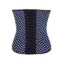 Пикантная обувь с принтом со звездой, латекс, корректирует фигур, корректирующий корсет Управление Для женщин талией Bodycon коректирующие Корсеты крючки для похудения тела облегающее нижнее белье XXL