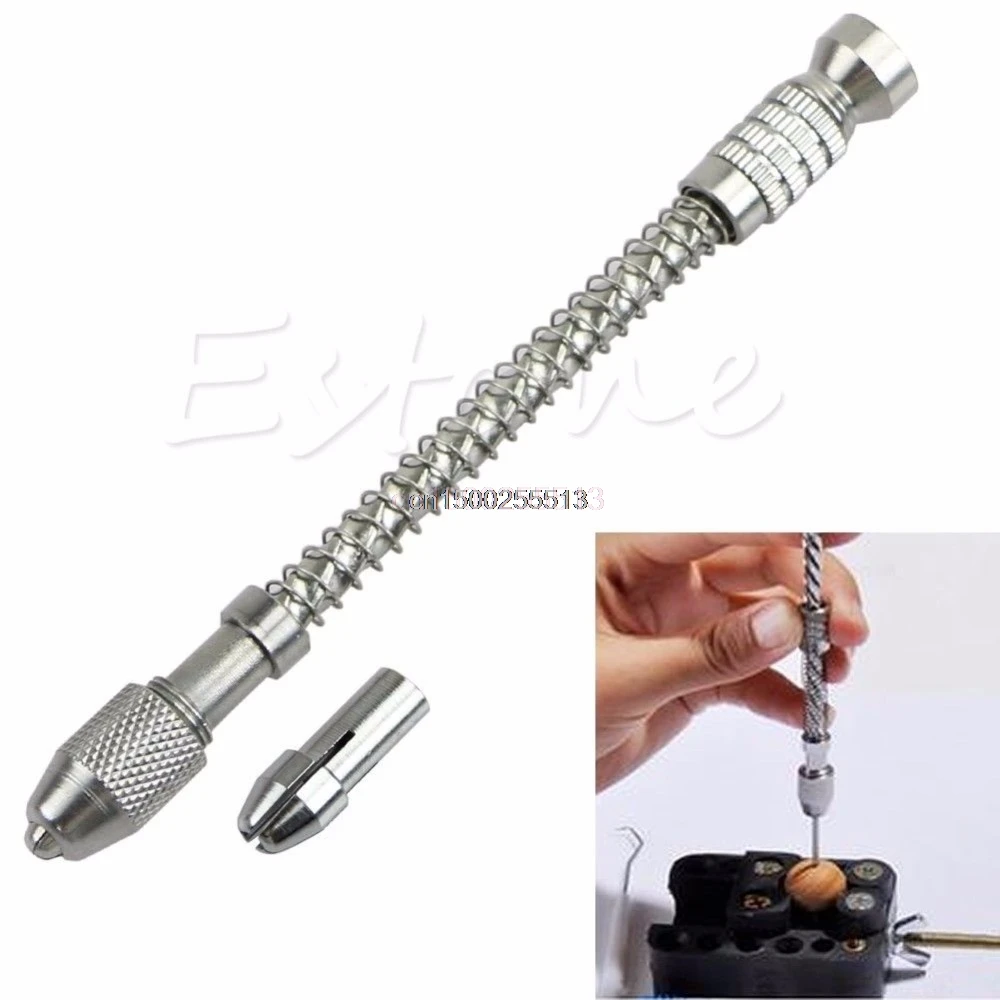 Drill bit Mini Pin Vise Wood Spiral Hand Push Drill Chuck For Jewelry