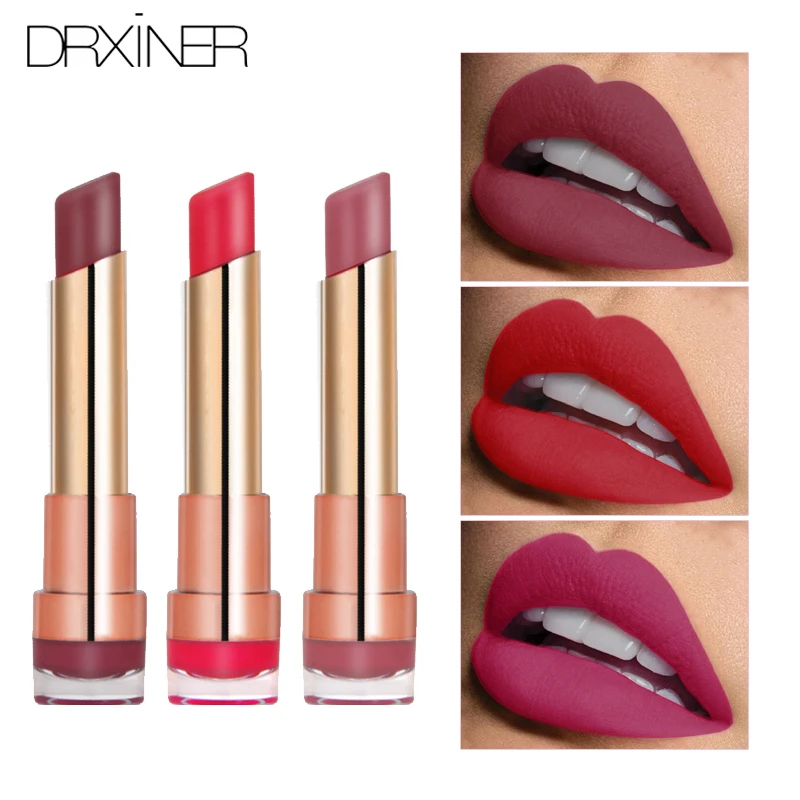 Набор матовых помад Drxiner макияж набор нюдовых фиолетовых красных жидких