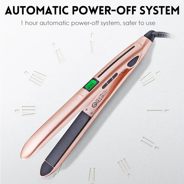 

Dry Wet Electric Digital Curler and Straightener Hair Automatic Curling Iron Style Tools Ceramic Temperature Control Wave Hair
