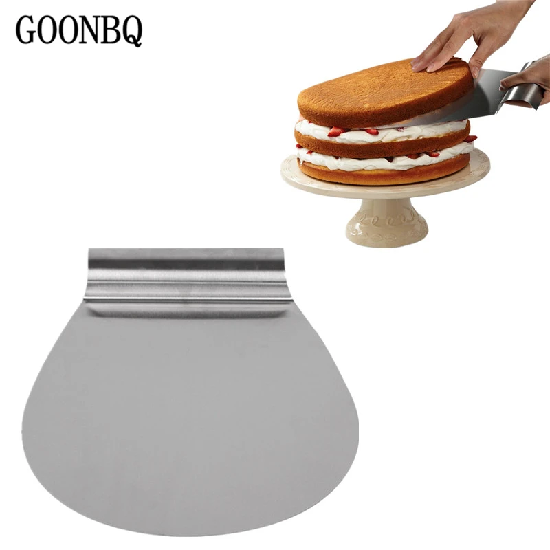 

GOONBQ 1 pc Cake Transfer Shovel Stainless Steel Cream Spatula Cake Pie Shovel Slicer Baking Pastry Spatulas