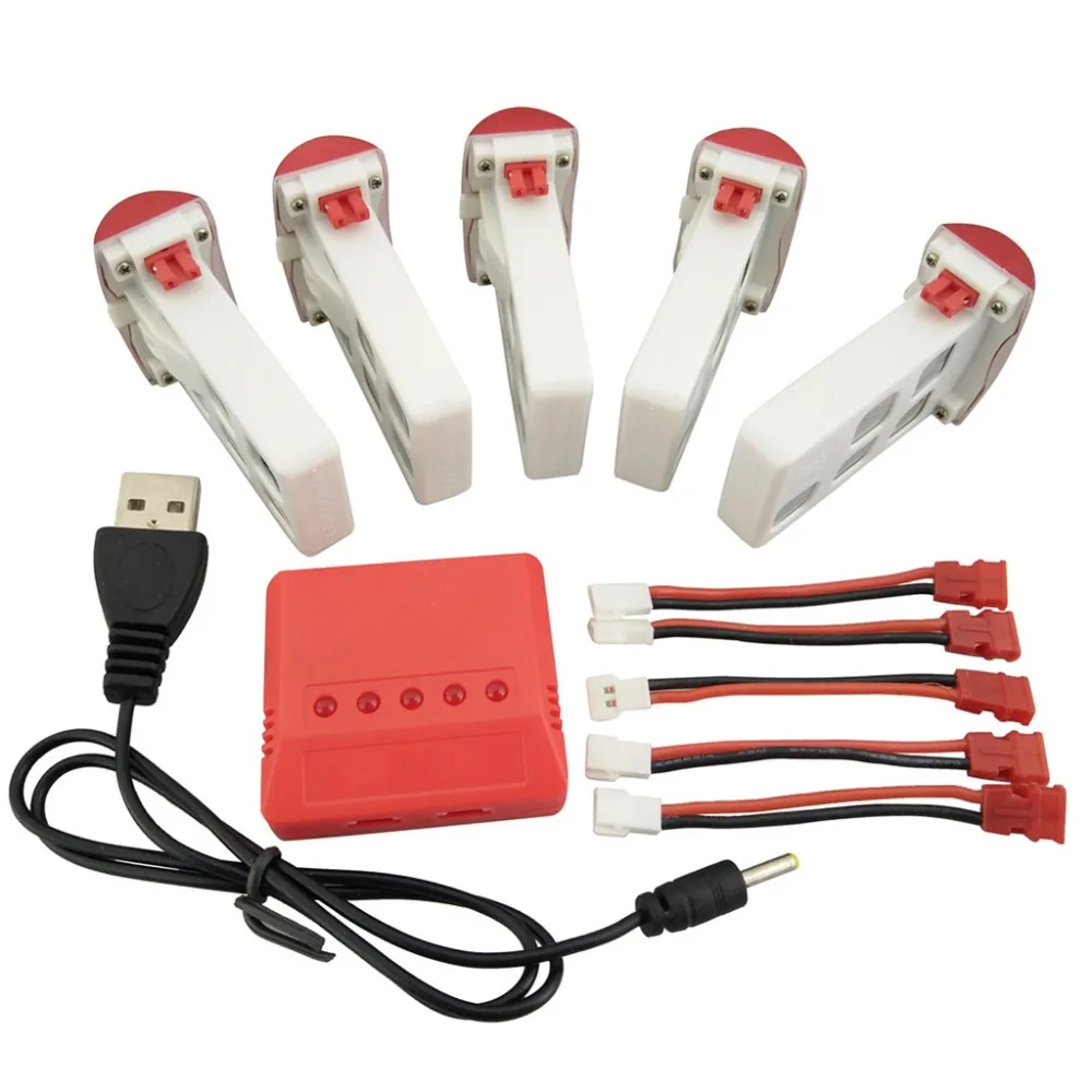

New aircraft 5PCS lithium battery and 5 in 1 charger for SYMA X5UW X5UC remote control helicopter battery accessories