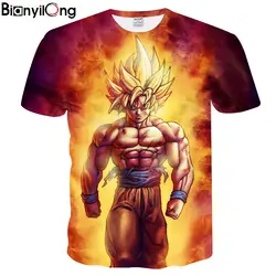 Dragon Ball футболка 3D Для мужчин t-шиц футболка аниме harajuku комиксы Топы Гоку Ball Z принтом модные странные вещи BIANYILONG