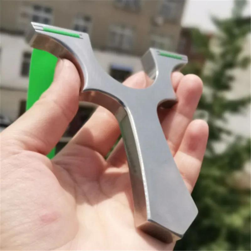 Рогатка из нержавеющей стали для охоты плоская резиновая лента игр на открытом