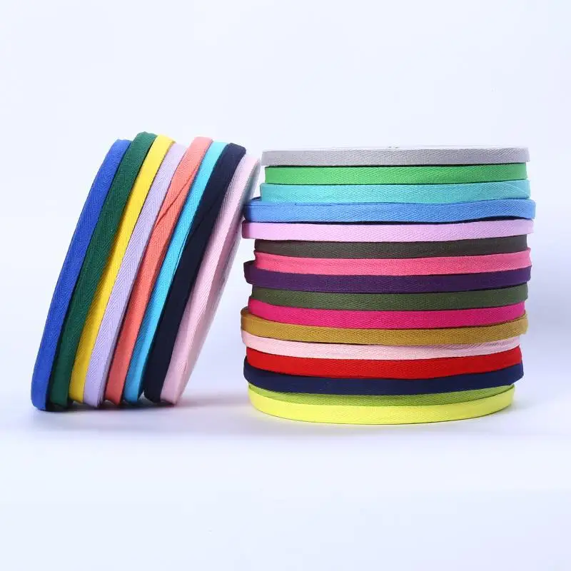 

ZERZEEMOOY 3/8" 10MM 50YARD/ROLL 100% Cotton Herringbone Ribbon