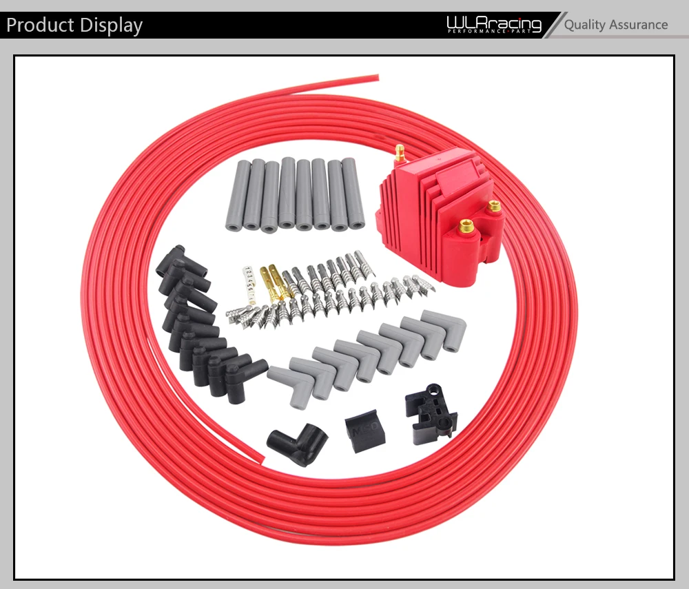 WLR RACING-10 м/компл. провода свечей зажигания спирали Core 8,5 мм+ 12 В E-сердечник катушки зажигания для Chrysler Hemi про запас для Ford Dodge