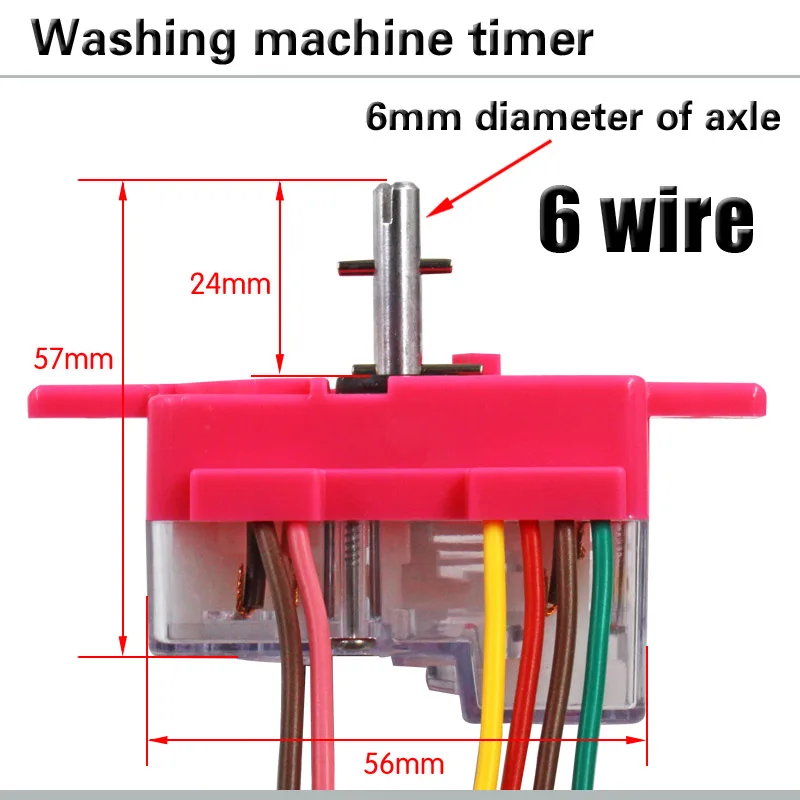 Таймер стиральной машины 6 линия 180 градусов переключатель времени полуавтоматический двойной цилиндр стиральная машина запчасти
