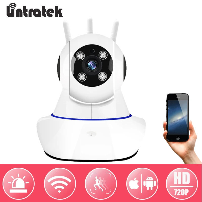 

Lintratek Wireless Security HD 720P Camera WiFi Mini Surveillance IP Camera Wi-Fi CCTV Home Camera Email Alarm Baby Monitor