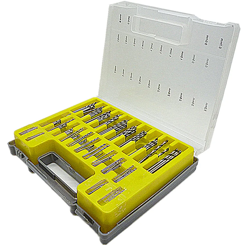 

150pc Mini Micro Power Drill Bit Small Precision Hss Twist Kit Craft Model Pcb Airfix Modelling 0.4-3.2mm Twist Drill Bit + Case