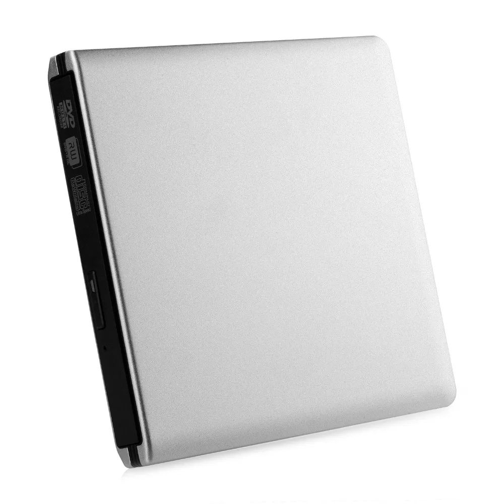 Ultra Slim External USB 3.0 High Speed CD-RW DVD-RW Super Drive Player Writer Burner for Apple MacBook Air, PC Laptop