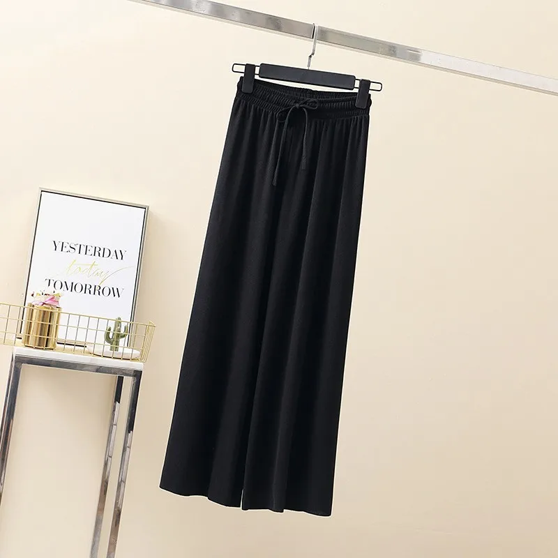 Pant Pleated Chiffon Wide Leg Pants Female Summer 2018 New Korean Version Of Nine High Waist Loose mm Pants
