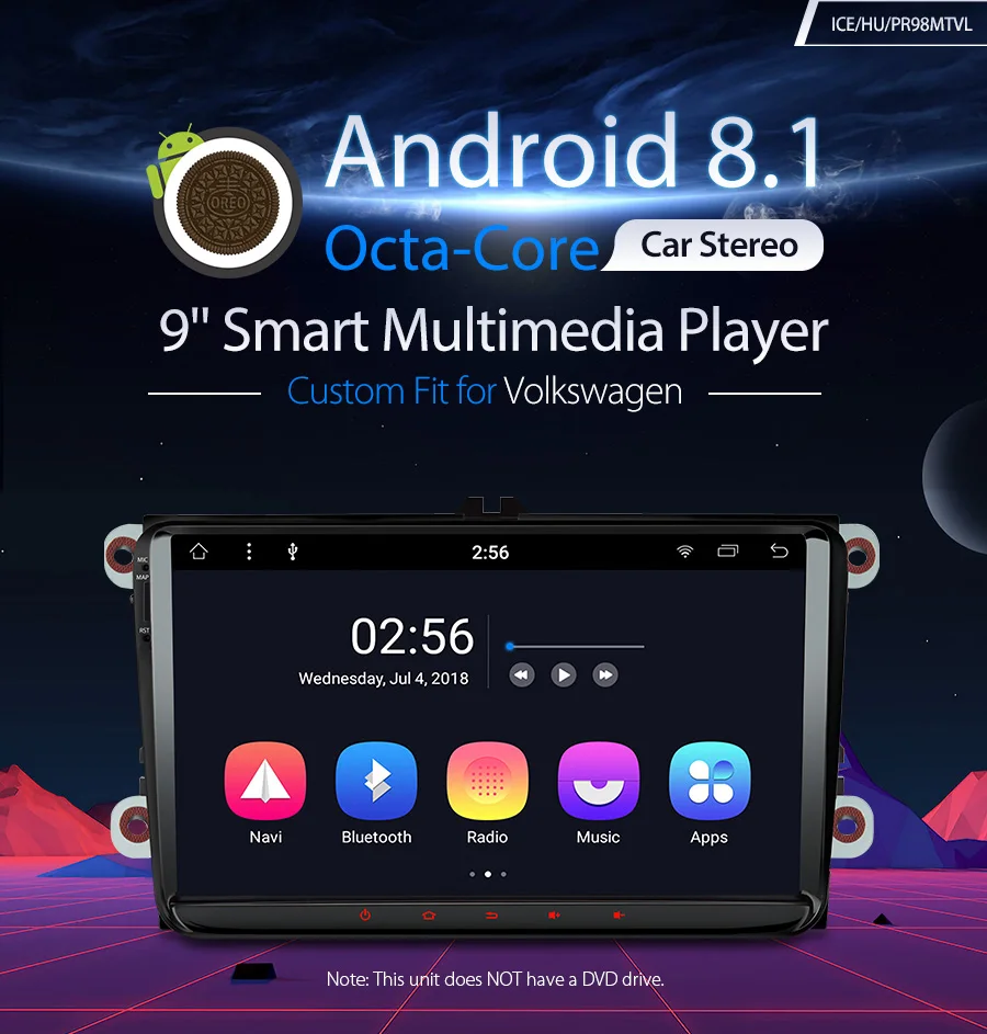 Best 9" Android 8.1 Oreo OS Car Multimedia GPS Radio for Volkswagen Amarok 2010-2015 & Golf Plus 2003-2013 & T5 Caravelle 2010-2015 1