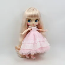 Телесный цвет Blyth кукла, кукла с гибкими суставами бледно-светлые волосы, модная Кукла подходит для DIY Изменить игрушка BJD для девочек