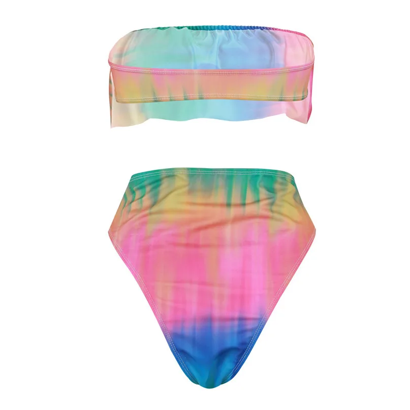 High Waist Bikini Women Ruffles Bikini Push-Up Padded Swimwear Swimsuit Beachwear Set Bathing suit maillot de bain femme #2m13 (15)